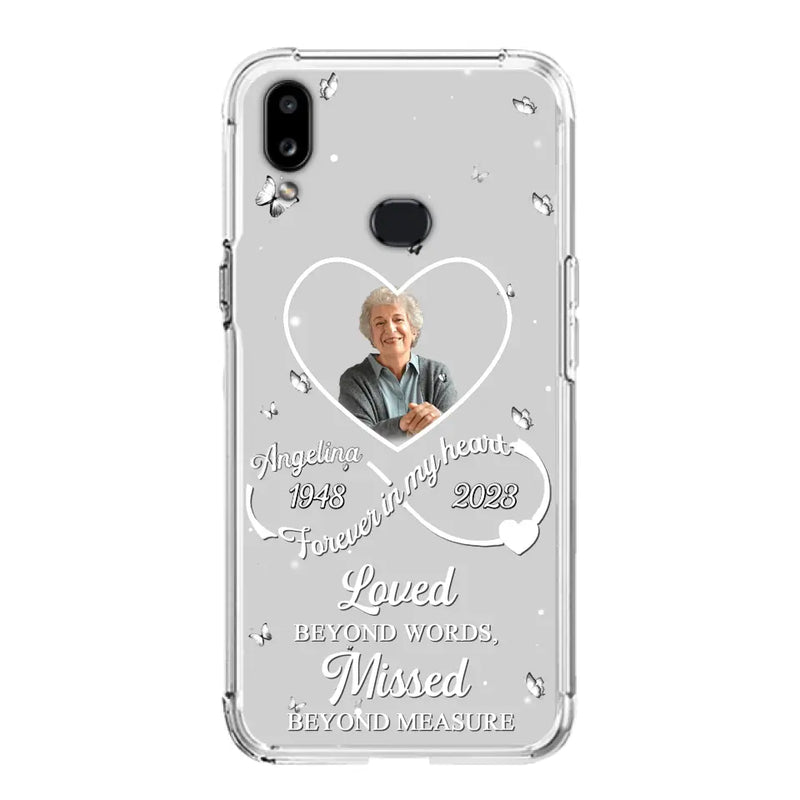 Personalized Memorial Phone Case - Upload Photo - Memorial Gift Idea For Family Member - Loved Beyond Words, Missed Beyond Measure  - Case For iPhone/Samsung