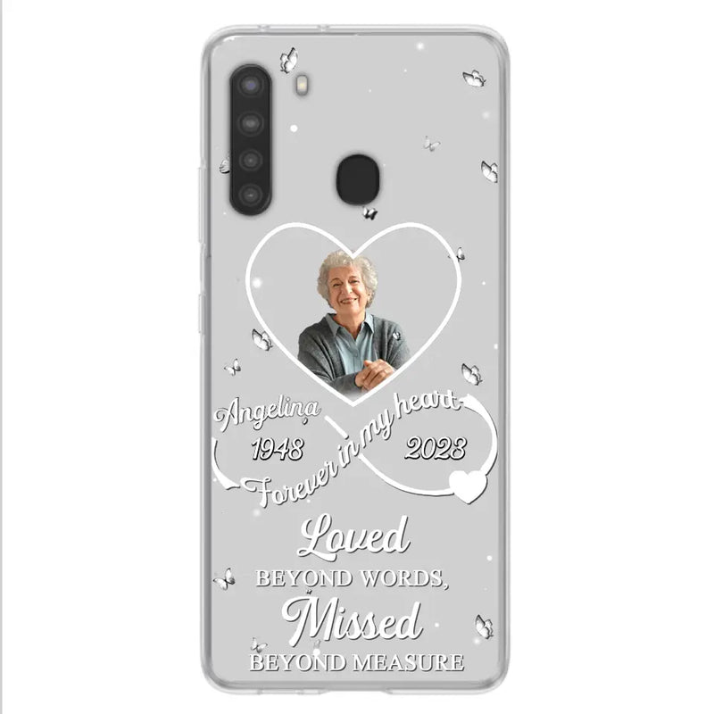 Personalized Memorial Phone Case - Upload Photo - Memorial Gift Idea For Family Member - Loved Beyond Words, Missed Beyond Measure  - Case For iPhone/Samsung