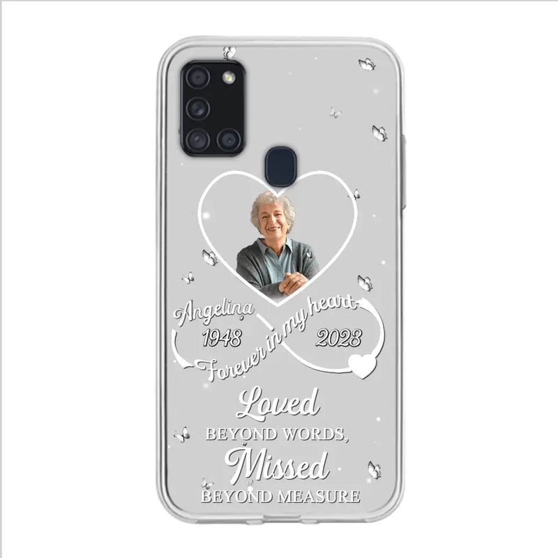 Personalized Memorial Phone Case - Upload Photo - Memorial Gift Idea For Family Member - Loved Beyond Words, Missed Beyond Measure  - Case For iPhone/Samsung