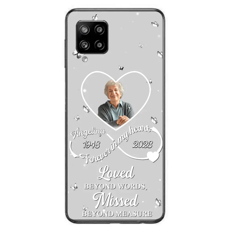 Personalized Memorial Phone Case - Upload Photo - Memorial Gift Idea For Family Member - Loved Beyond Words, Missed Beyond Measure  - Case For iPhone/Samsung