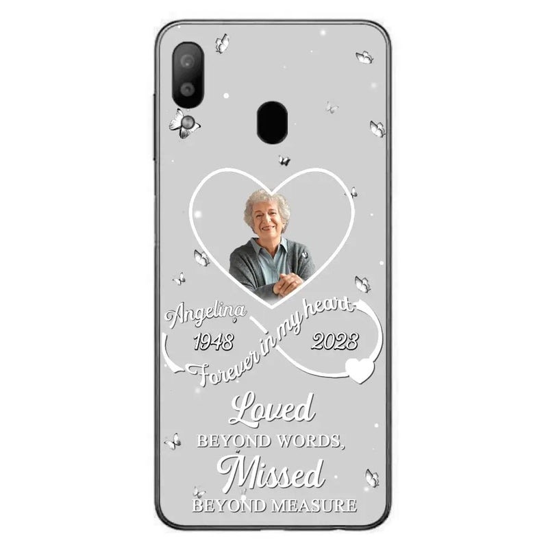 Personalized Memorial Phone Case - Upload Photo - Memorial Gift Idea For Family Member - Loved Beyond Words, Missed Beyond Measure  - Case For iPhone/Samsung
