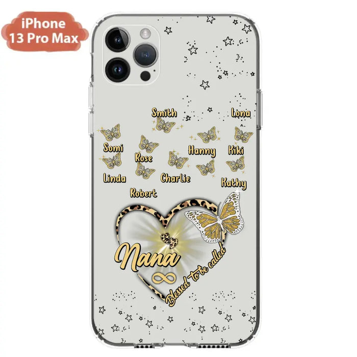 Custom Personalized Grandma Phone Case - Christmas Gift Idea For Grandma - Up to 10 Kids - Case For iPhone/Samsung  - Blessed To Be Called Nana