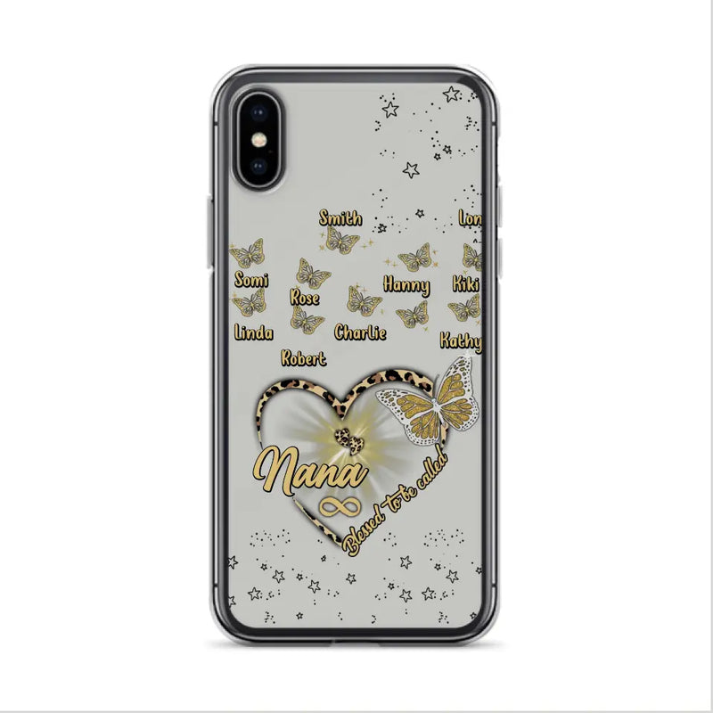 Custom Personalized Grandma Phone Case - Christmas Gift Idea For Grandma - Up to 10 Kids - Case For iPhone/Samsung  - Blessed To Be Called Nana