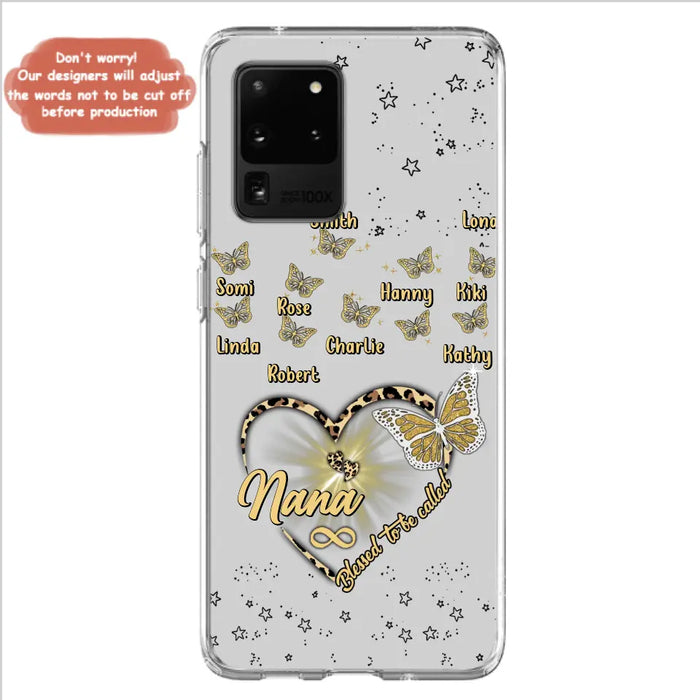 Custom Personalized Grandma Phone Case - Christmas Gift Idea For Grandma - Up to 10 Kids - Case For iPhone/Samsung  - Blessed To Be Called Nana