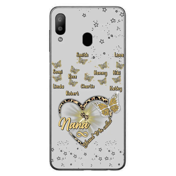 Custom Personalized Grandma Phone Case - Christmas Gift Idea For Grandma - Up to 10 Kids - Case For iPhone/Samsung  - Blessed To Be Called Nana