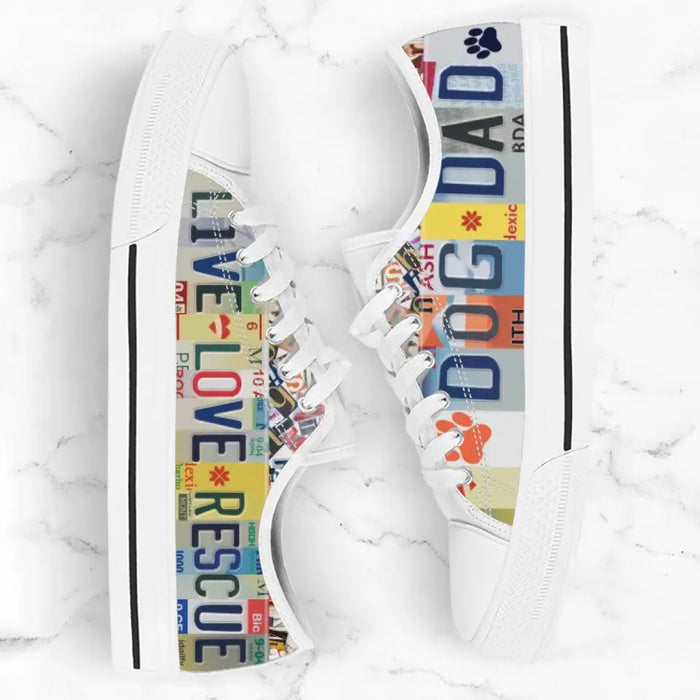 Custom Dog Dad Sneakers - Gift Idea For Dog Lover - Live Love Rescue