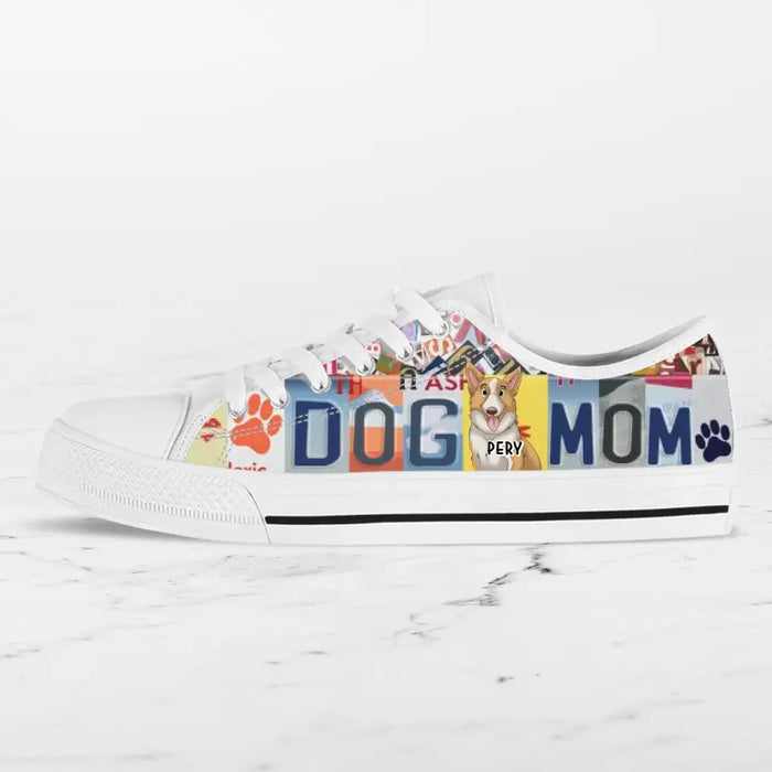 Custom Dog Mom Sneakers - Gift Idea For Dog Mom/ Dog Dad/ Dog Lover - Live Love Rescue