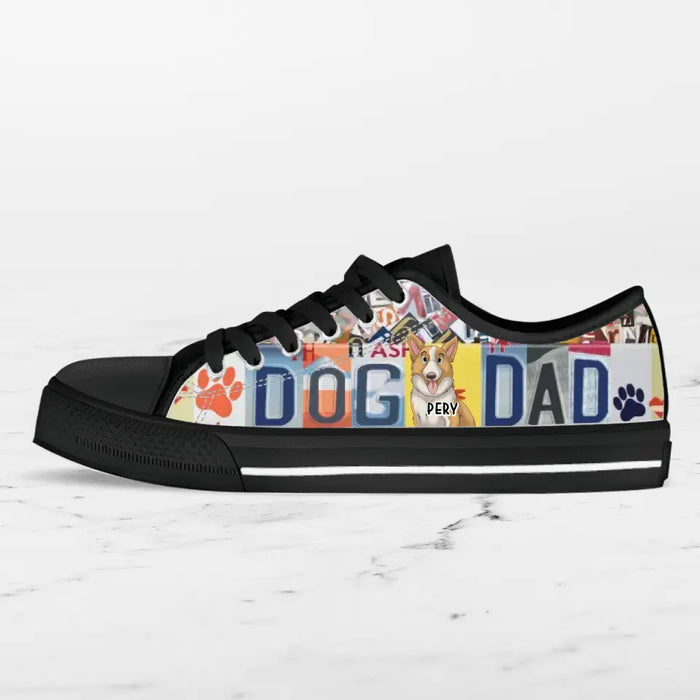 Custom Dog Dad Sneakers - Gift Idea For Dog Mom/ Dog Dad/ Dog Lover - Live Love Rescue