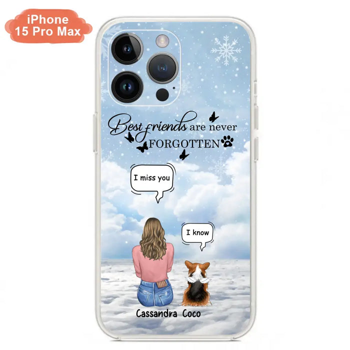 Personalized Memorial Pet Phone Case - Upto 3 Pets - Memorial Gift Idea For Dog/Cat/Rabbits Owners - I Miss You - Case For iPhone/Samsung