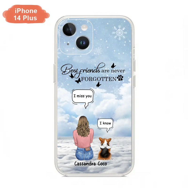 Personalized Memorial Pet Phone Case - Up to 3 Pets - Memorial Gift Idea For Dog/Cat/Rabbits Owners - I Miss You - Case For iPhone/Samsung