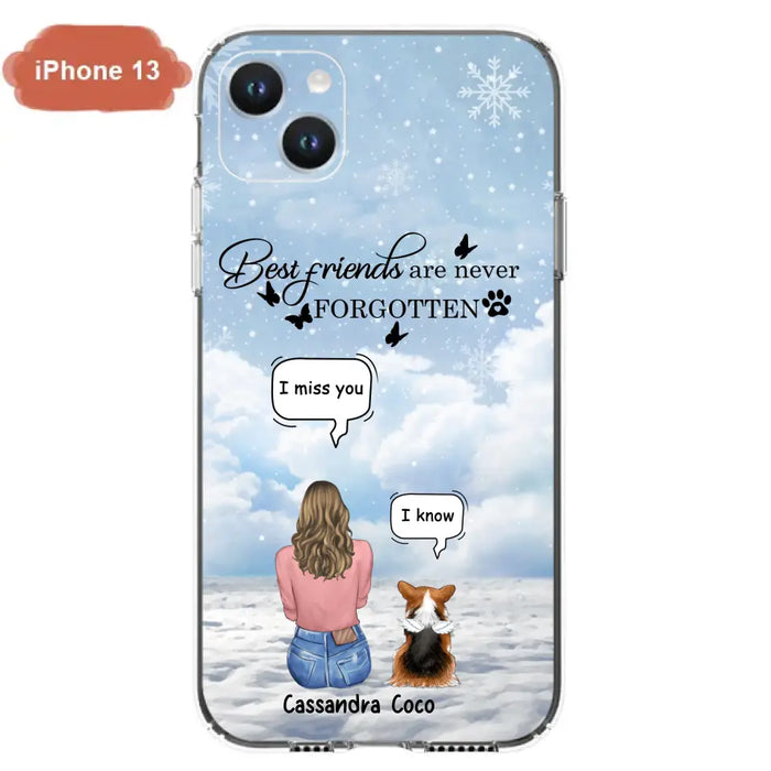 Personalized Memorial Pet Phone Case - Upto 3 Pets - Memorial Gift Idea For Dog/Cat/Rabbits Owners - I Miss You - Case For iPhone/Samsung