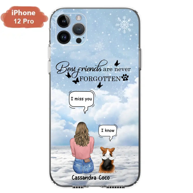 Personalized Memorial Pet Phone Case - Up to 3 Pets - Memorial Gift Idea For Dog/Cat/Rabbits Owners - I Miss You - Case For iPhone/Samsung