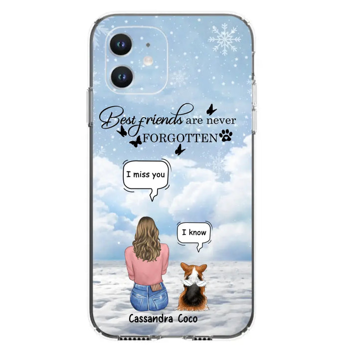 Personalized Memorial Pet Phone Case - Upto 3 Pets - Memorial Gift Idea For Dog/Cat/Rabbits Owners - I Miss You - Case For iPhone/Samsung