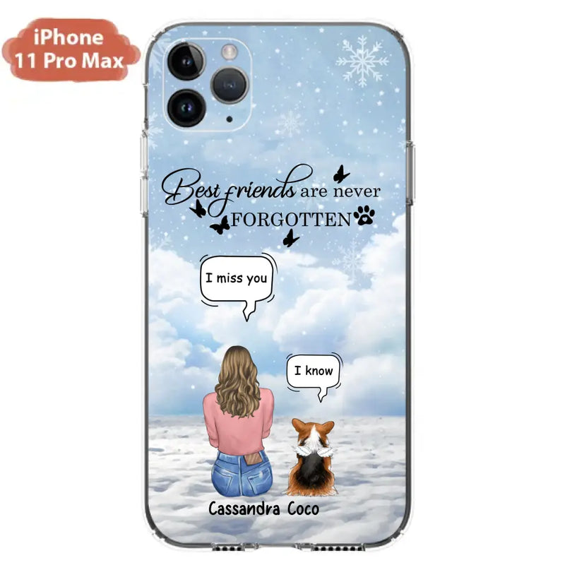 Personalized Memorial Pet Phone Case - Up to 3 Pets - Memorial Gift Idea For Dog/Cat/Rabbits Owners - I Miss You - Case For iPhone/Samsung