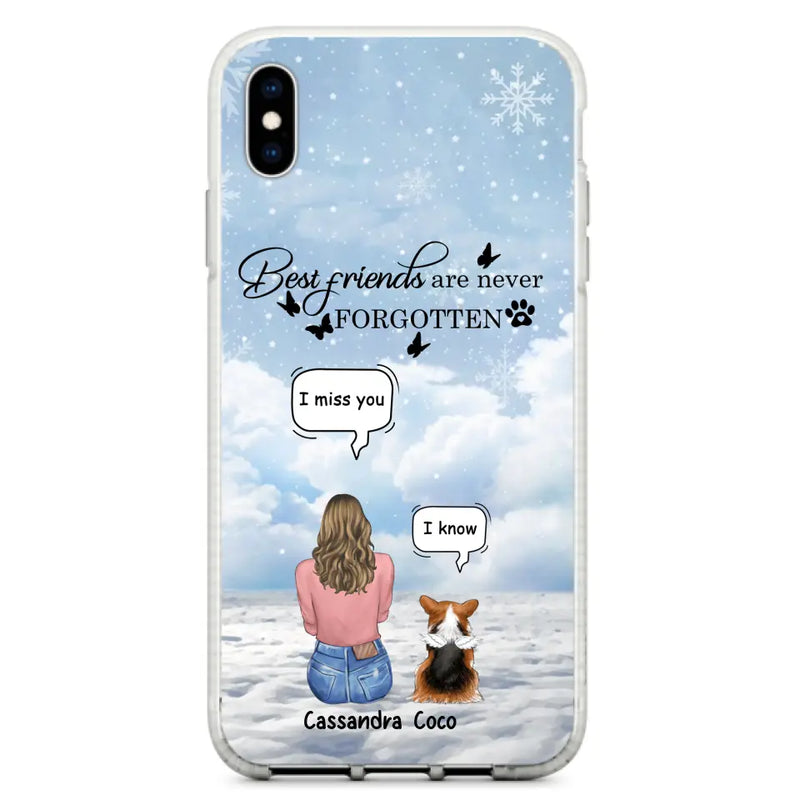 Personalized Memorial Pet Phone Case - Up to 3 Pets - Memorial Gift Idea For Dog/Cat/Rabbits Owners - I Miss You - Case For iPhone/Samsung