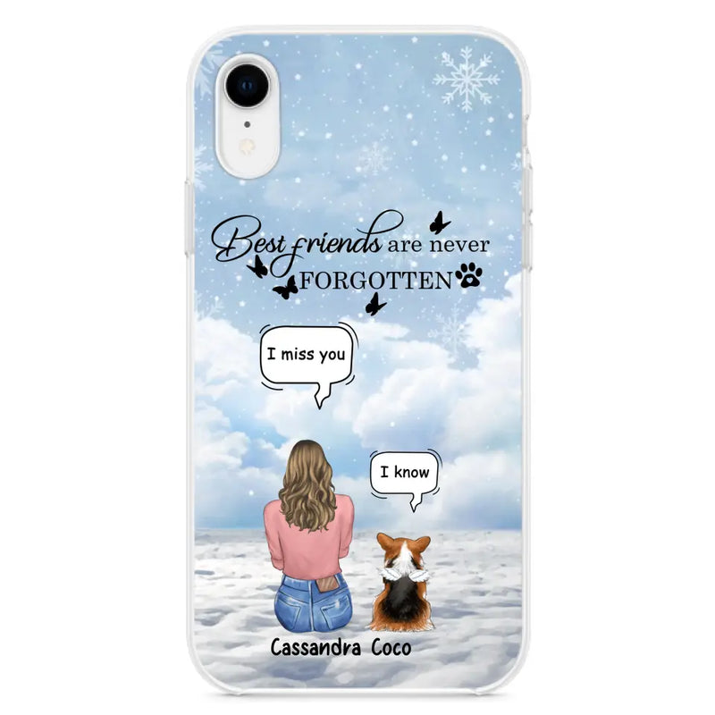 Personalized Memorial Pet Phone Case - Up to 3 Pets - Memorial Gift Idea For Dog/Cat/Rabbits Owners - I Miss You - Case For iPhone/Samsung