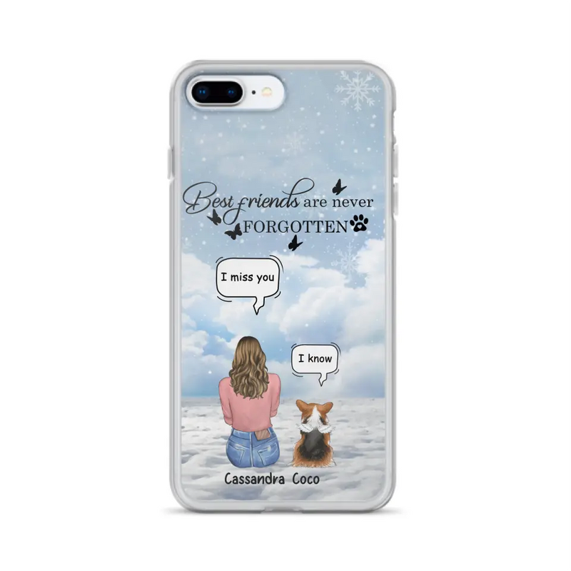 Personalized Memorial Pet Phone Case - Up to 3 Pets - Memorial Gift Idea For Dog/Cat/Rabbits Owners - I Miss You - Case For iPhone/Samsung