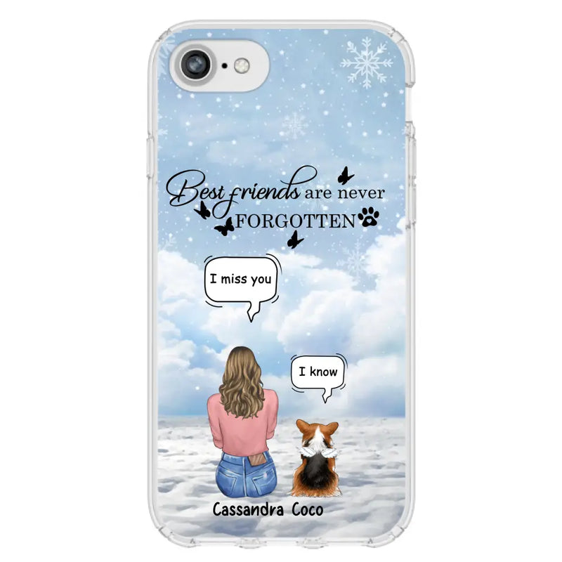 Personalized Memorial Pet Phone Case - Up to 3 Pets - Memorial Gift Idea For Dog/Cat/Rabbits Owners - I Miss You - Case For iPhone/Samsung