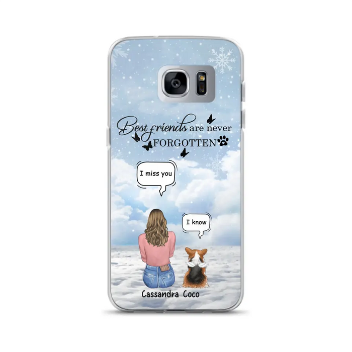 Personalized Memorial Pet Phone Case - Upto 3 Pets - Memorial Gift Idea For Dog/Cat/Rabbits Owners - I Miss You - Case For iPhone/Samsung