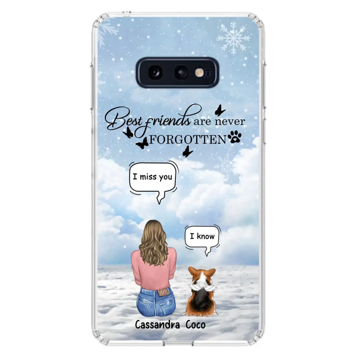 Personalized Memorial Pet Phone Case - Upto 3 Pets - Memorial Gift Idea For Dog/Cat/Rabbits Owners - I Miss You - Case For iPhone/Samsung