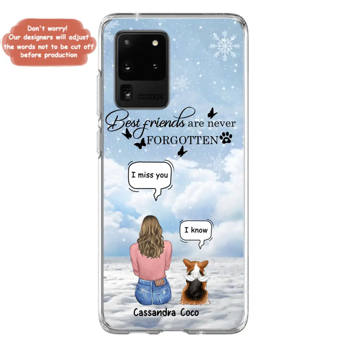 Personalized Memorial Pet Phone Case - Upto 3 Pets - Memorial Gift Idea For Dog/Cat/Rabbits Owners - I Miss You - Case For iPhone/Samsung