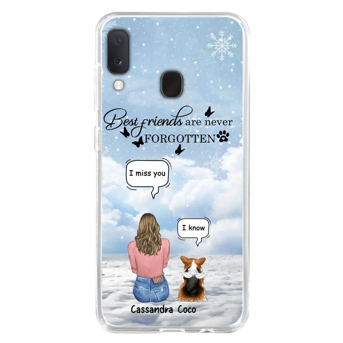 Personalized Memorial Pet Phone Case - Upto 3 Pets - Memorial Gift Idea For Dog/Cat/Rabbits Owners - I Miss You - Case For iPhone/Samsung