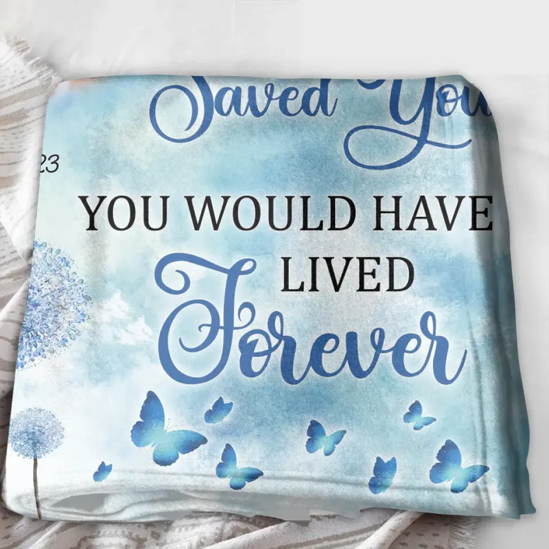 Personalized Memorial Pet Fleece Throw Blanket/Quilt - Upload Photo - Memorial Gift Idea For Pet Owners - If Love Could Have Saved You