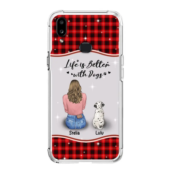 Personalized Dog Mom Phone Case - Upto 5 Dogs -Gift Idea For Dog Owners - Life Is Better With Dogs - Case For iPhone/Samsung