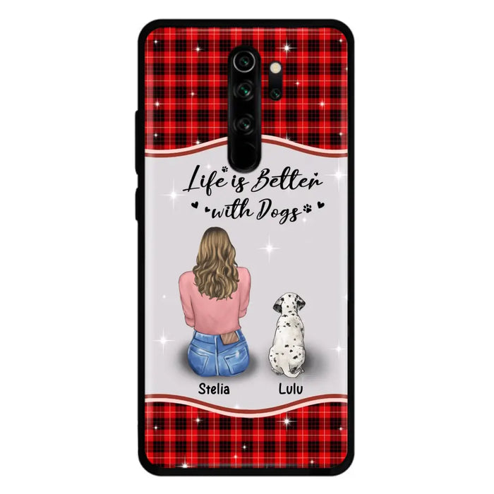 Personalized Dog Mom Phone Case - Upto 5 Dogs -Gift Idea For Dog Owners - Life Is Better With Dogs - Case For Oppo/Xiaomi/Huawei