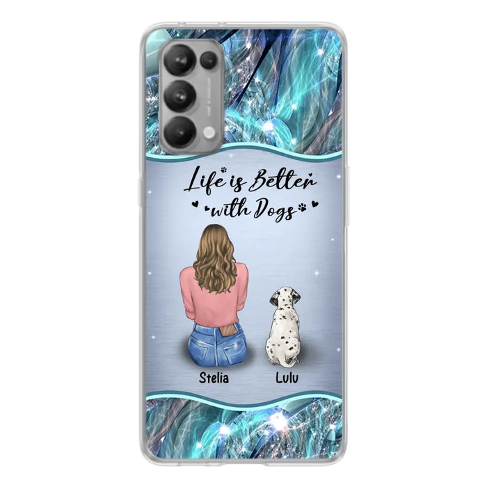 Personalized Dog Mom Phone Case - Upto 4 Dogs -Gift Idea For Dog Owners - Life Is Better With Dogs - Case For Oppo/Xiaomi/Huawei