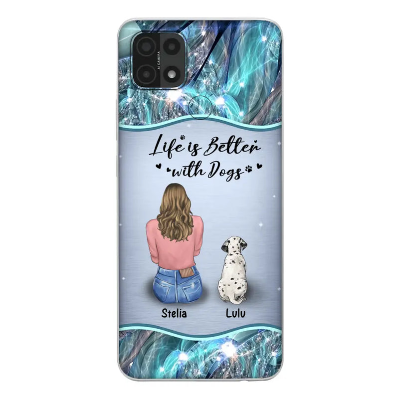 Personalized Dog Mom Phone Case - Up to 4 Dogs - Gift Idea For Dog Owners - Life Is Better With Dogs - Case For Oppo/Xiaomi/Huawei