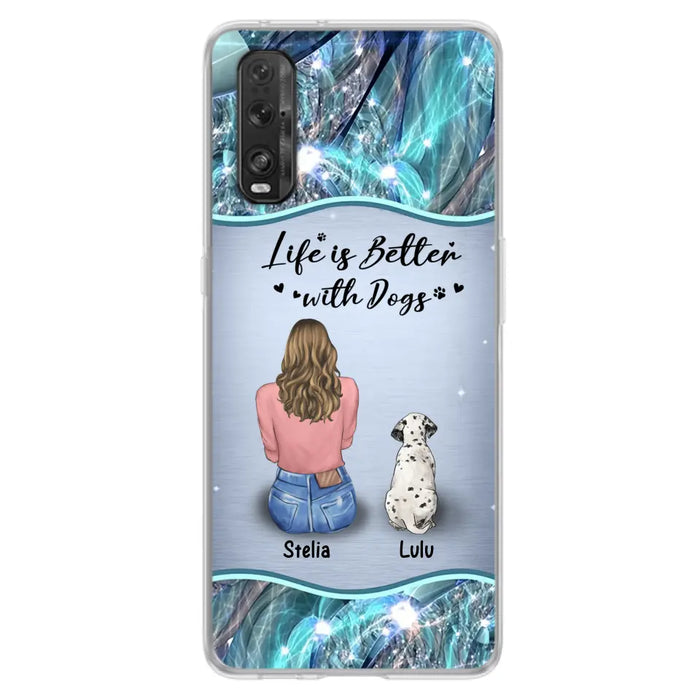 Personalized Dog Mom Phone Case - Upto 4 Dogs -Gift Idea For Dog Owners - Life Is Better With Dogs - Case For Oppo/Xiaomi/Huawei