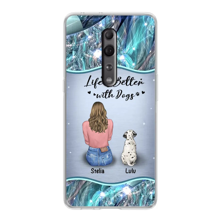 Personalized Dog Mom Phone Case - Upto 4 Dogs -Gift Idea For Dog Owners - Life Is Better With Dogs - Case For Oppo/Xiaomi/Huawei