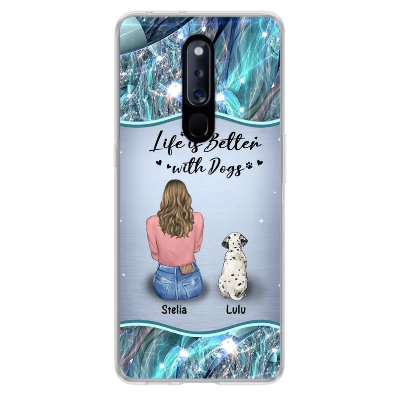 Personalized Dog Mom Phone Case - Up to 4 Dogs - Gift Idea For Dog Owners - Life Is Better With Dogs - Case For Oppo/Xiaomi/Huawei