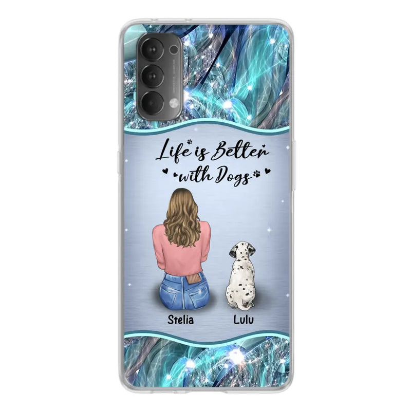 Personalized Dog Mom Phone Case - Up to 4 Dogs - Gift Idea For Dog Owners - Life Is Better With Dogs - Case For Oppo/Xiaomi/Huawei