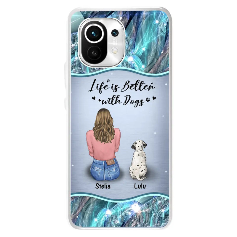 Personalized Dog Mom Phone Case - Up to 4 Dogs - Gift Idea For Dog Owners - Life Is Better With Dogs - Case For Oppo/Xiaomi/Huawei