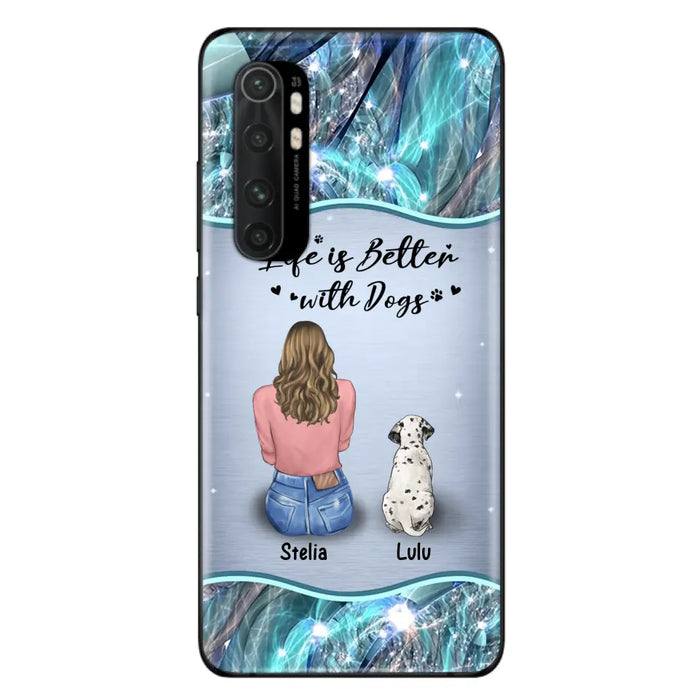 Personalized Dog Mom Phone Case - Upto 4 Dogs -Gift Idea For Dog Owners - Life Is Better With Dogs - Case For Oppo/Xiaomi/Huawei