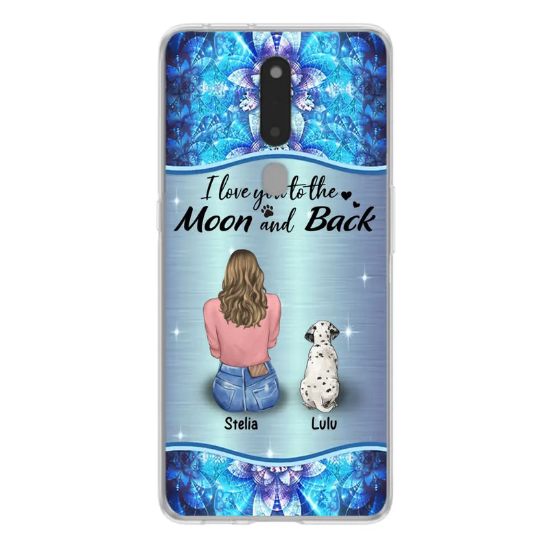 Personalized Dog Mom Phone Case - Up to 4 Dogs - Gift Idea For Dog Owners - I Love You To The Moon And Back - Case For Oppo/Xiaomi/Huawei