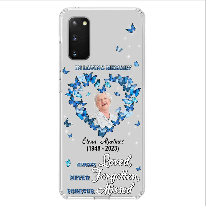 Personalized Memorial Phone Case - Upload Photo - Memorial Gift Idea For Family Member - Always Loved Never Forgotten Forever Missed  - Case For iPhone/Samsung