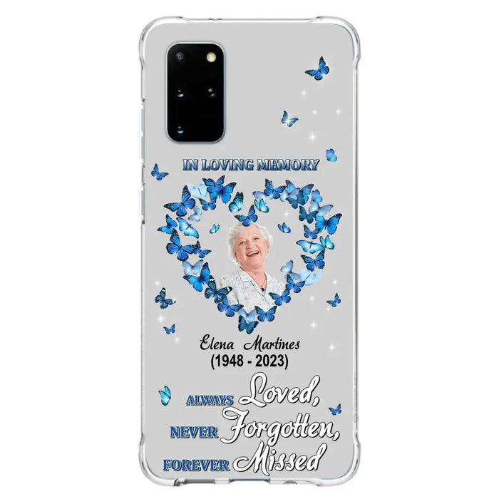 Personalized Memorial Phone Case - Upload Photo - Memorial Gift Idea For Family Member - Always Loved Never Forgotten Forever Missed  - Case For iPhone/Samsung