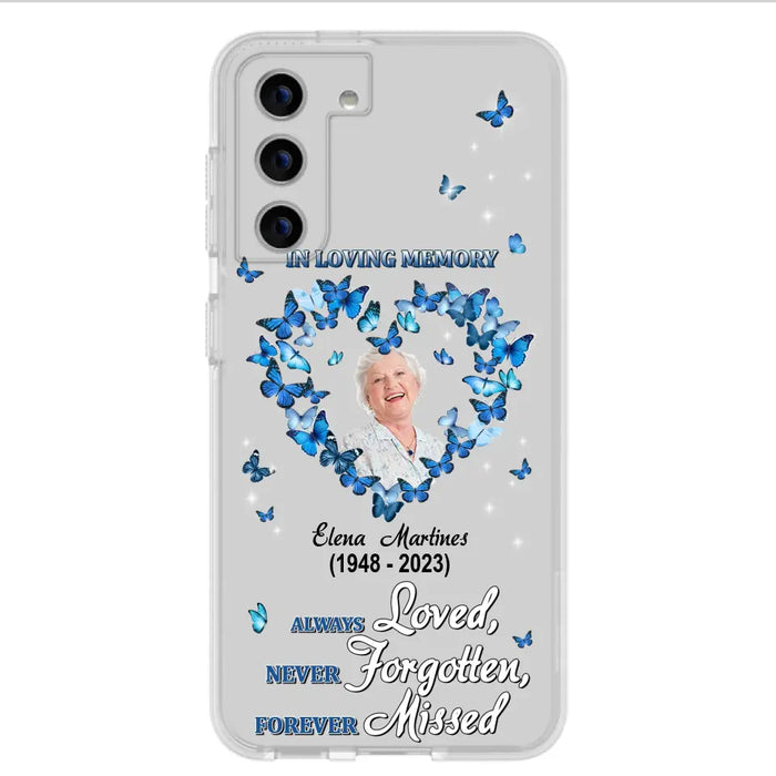 Personalized Memorial Phone Case - Upload Photo - Memorial Gift Idea For Family Member - Always Loved Never Forgotten Forever Missed  - Case For iPhone/Samsung