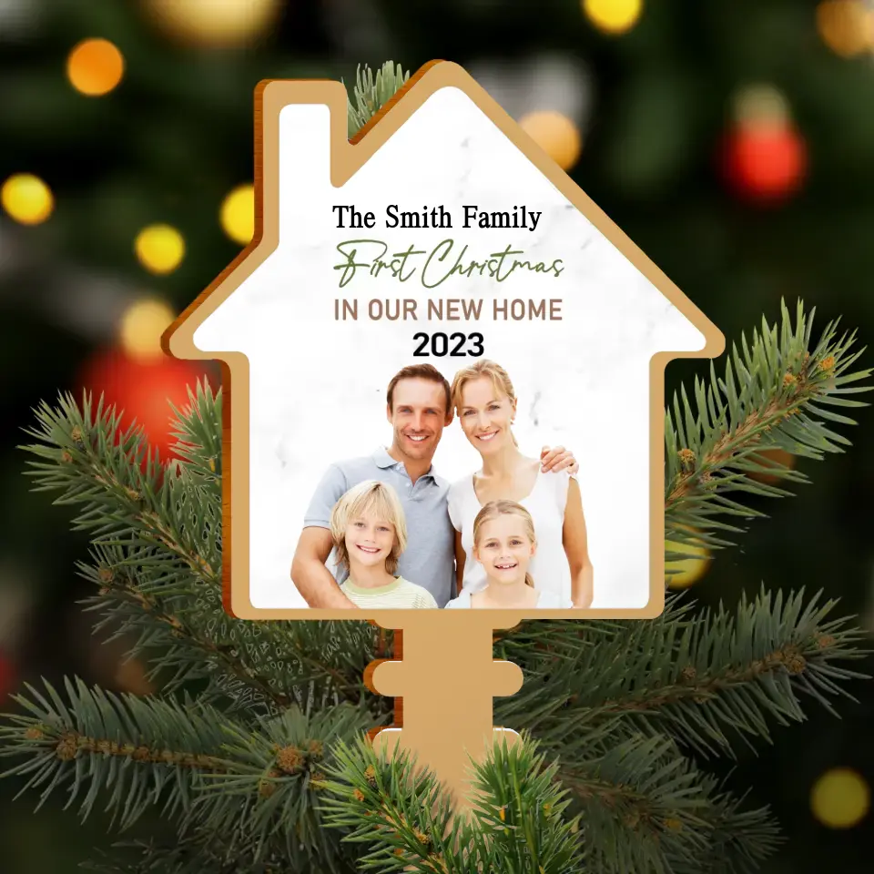 Personalized Family Tree Topper - Upload Photo - Christmas Gift For Co ...