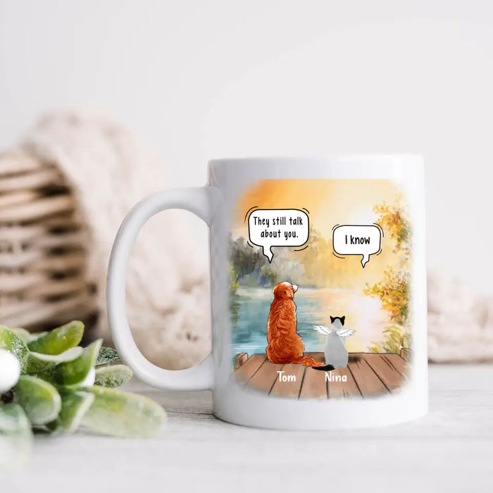 Custom Personalized Memorial Pet Mug - Up to 5 Pets - Best Gift For Dog/Cat Lover