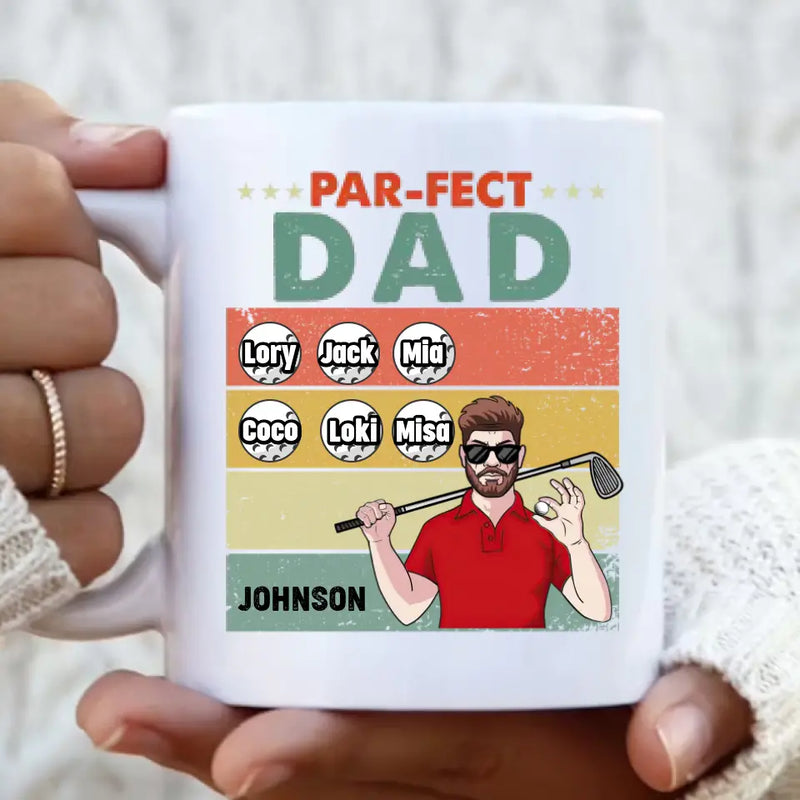 Personalized Golf Grandpa/Dad Coffee Mug - Gift Idea For Grandpa/Father's Day - Par-fect Dad
