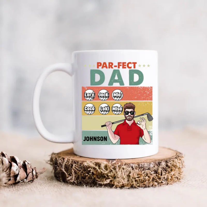 Personalized Golf Grandpa/Dad Coffee Mug - Gift Idea For Grandpa/Father's Day - Par-fect Dad