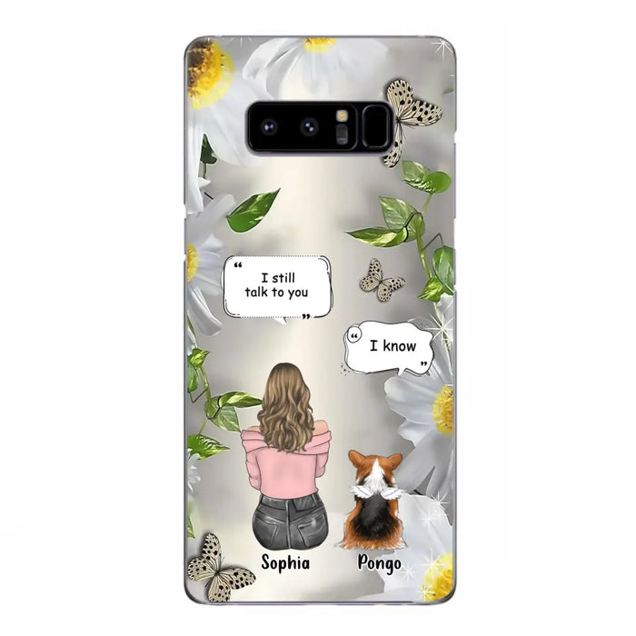 Personalized Memorial Dog Mom Phone Case - Upto 4 Dogs - Gift Idea for Dog Lovers/Owners  - I Still Talk To You - Case For iPhone/Samsung