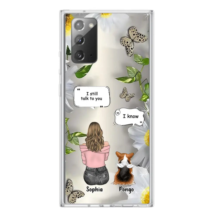 Personalized Memorial Dog Mom Phone Case - Upto 4 Dogs - Gift Idea for Dog Lovers/Owners  - I Still Talk To You - Case For iPhone/Samsung