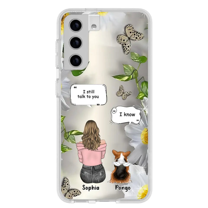 Personalized Memorial Dog Mom Phone Case - Up to 4 Dogs - Gift Idea for Dog Lovers/Owners  - I Still Talk To You - Case For iPhone/Samsung