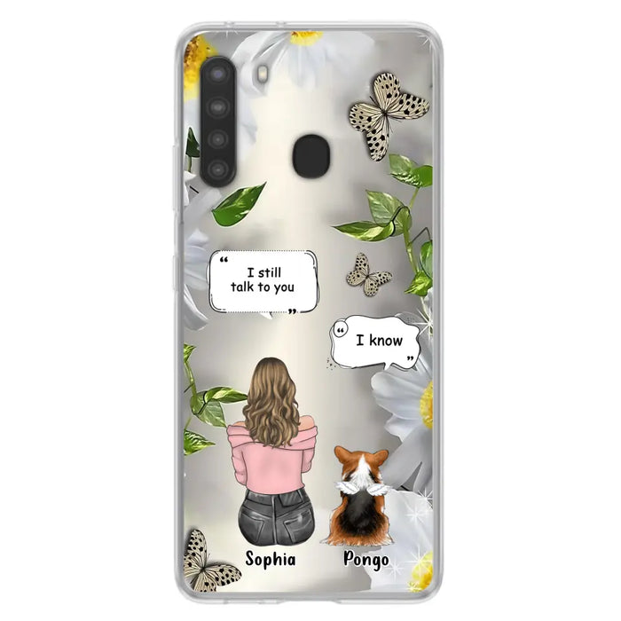 Personalized Memorial Dog Mom Phone Case - Upto 4 Dogs - Gift Idea for Dog Lovers/Owners  - I Still Talk To You - Case For iPhone/Samsung