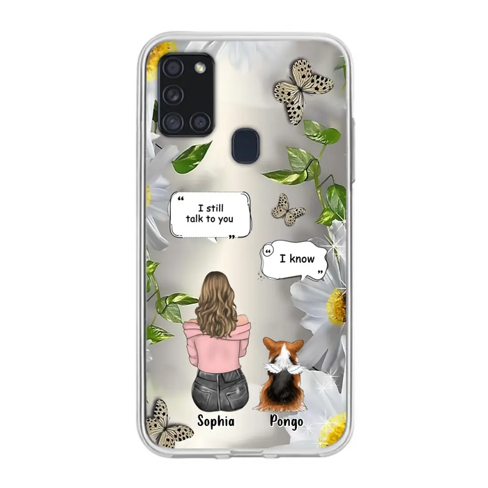 Personalized Memorial Dog Mom Phone Case - Upto 4 Dogs - Gift Idea for Dog Lovers/Owners  - I Still Talk To You - Case For iPhone/Samsung